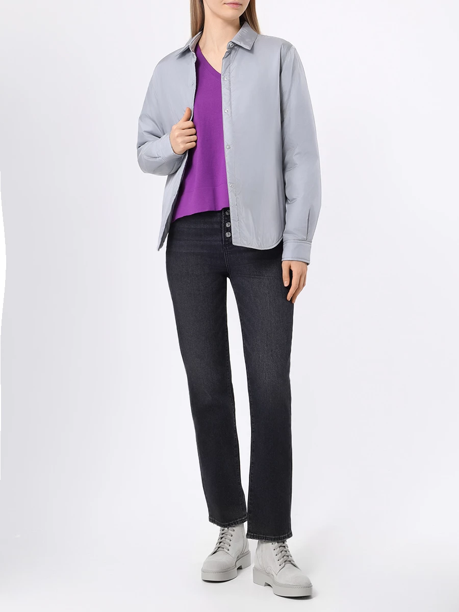 

Пуловер хлопковый, Фиолетовый, 57291/14005/730