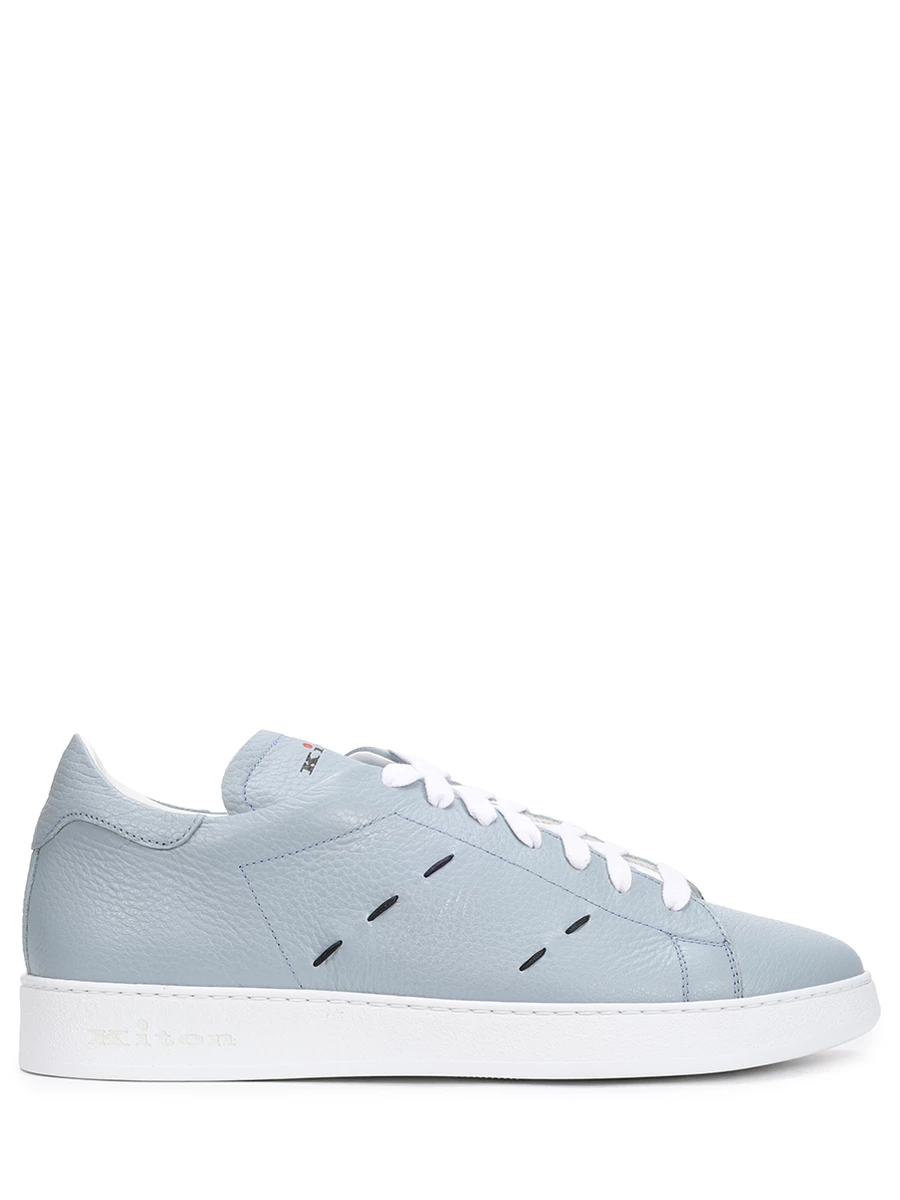 Кеды кожаные KITON USSA068N0103506001 Голубой 