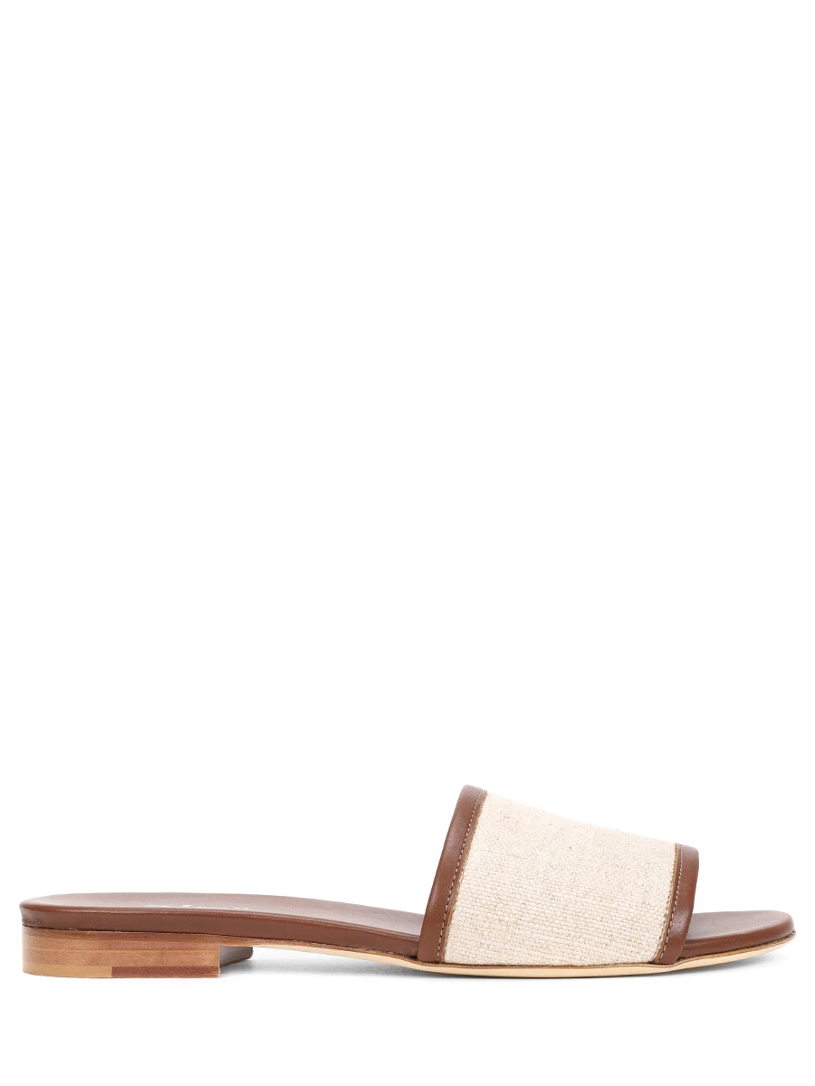 Шлепанцы комбинированные KITON D57811N010180200 Бежевый 