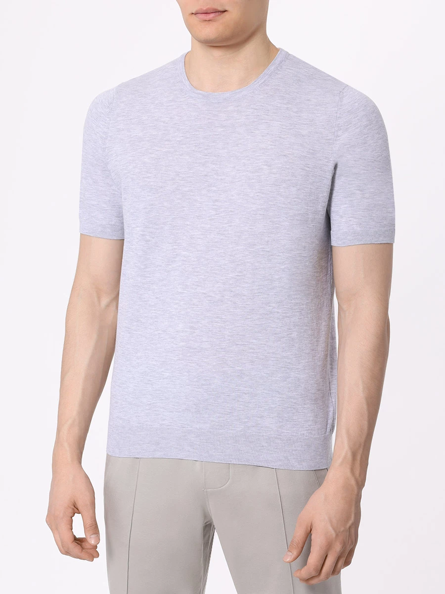 Футболка хлопковая GRAN  SASSO 43154/20731/052 Серый  Фото 4