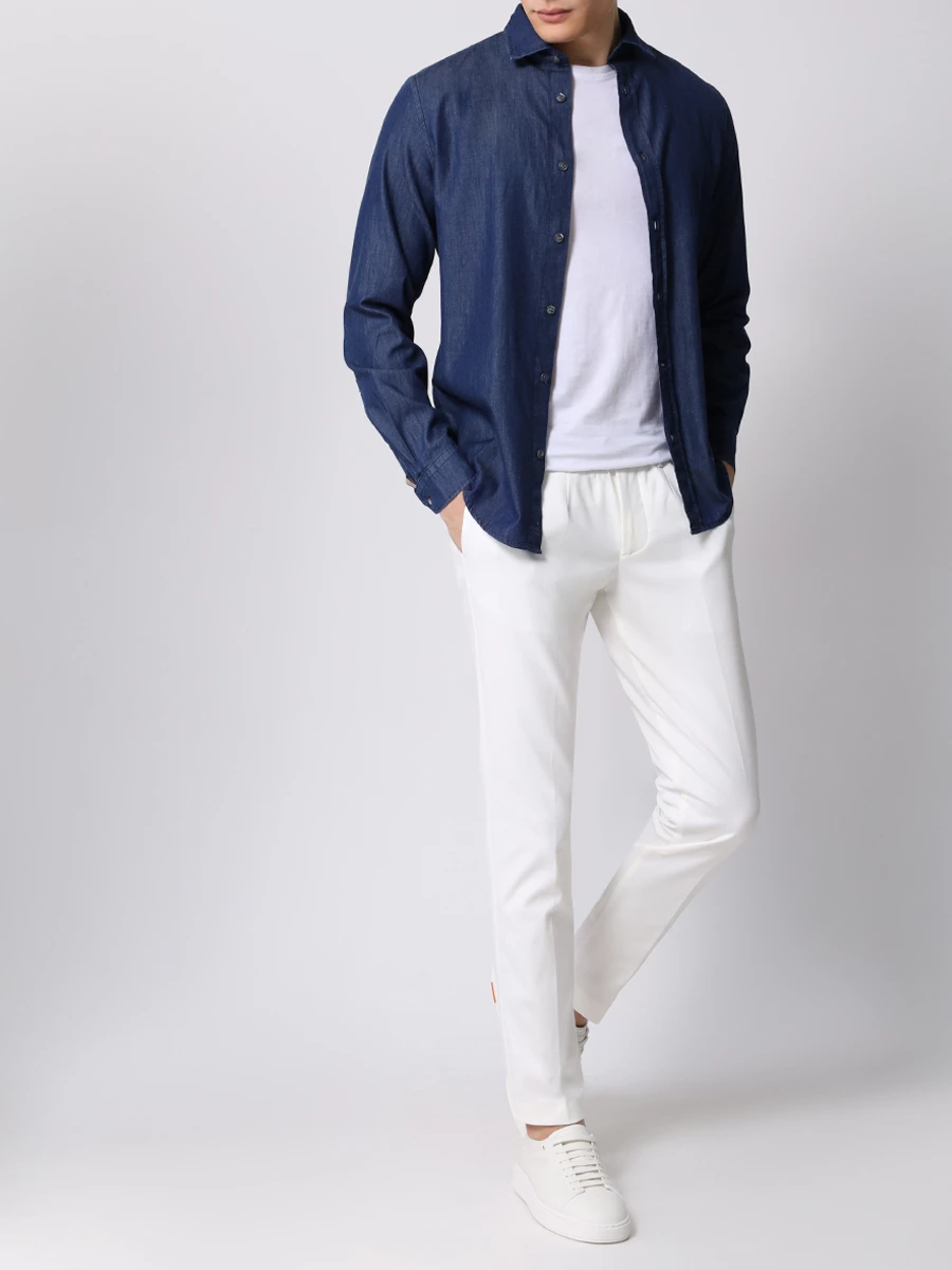 Рубашка Slim Fit джинсовая JACOB COHEN UC011 03 T174A 792D Синий  Фото 2