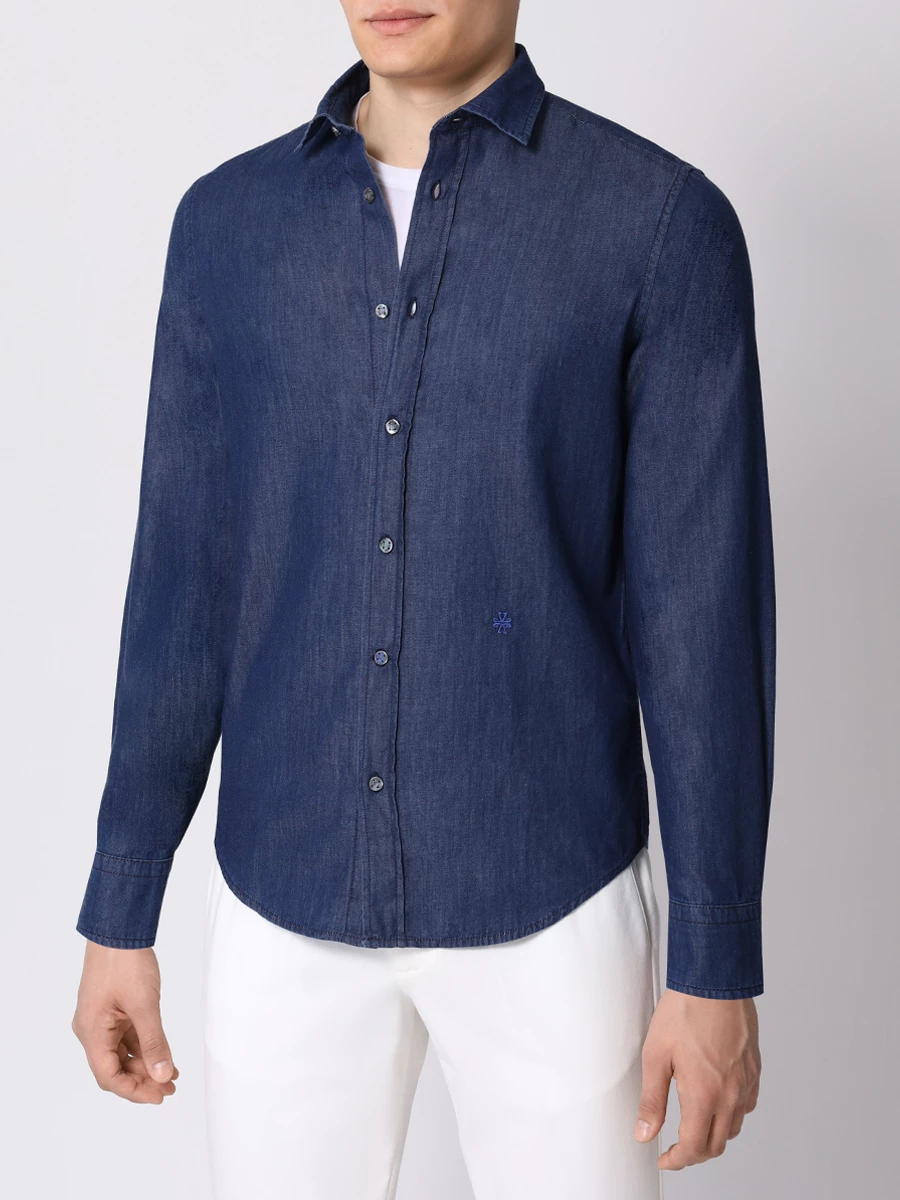 Рубашка Slim Fit джинсовая JACOB COHEN UC011 03 T174A 792D Синий  Фото 4