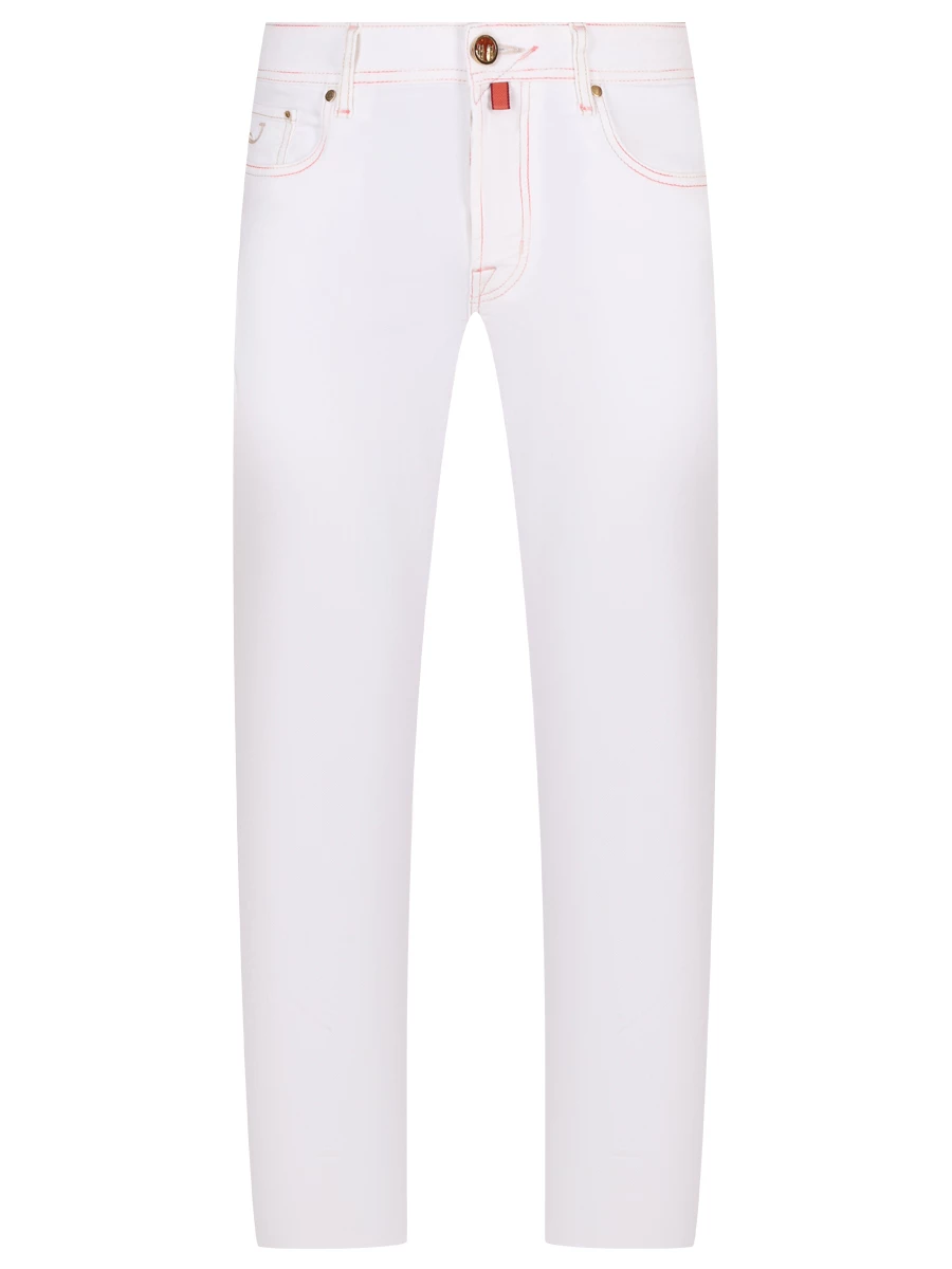 Джинсы Slim Fit хлопковые JACOB COHEN UQM04 3P S3848 750D/BARD Белый 