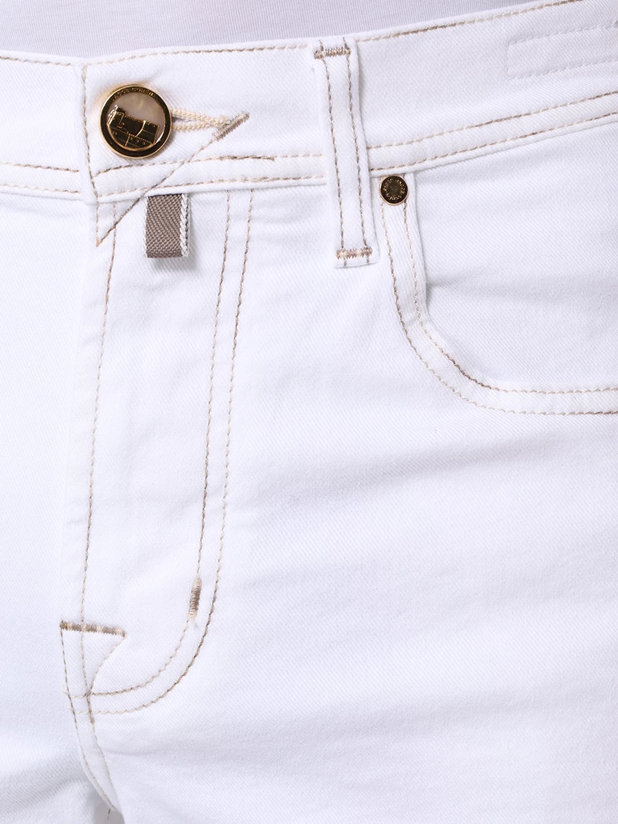 Шорты Slim Fit хлопковые JACOB COHEN UOM01 3N S3848 750D Белый  Фото 5