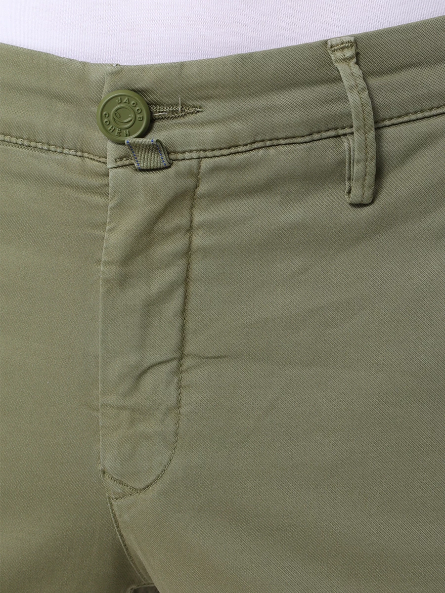 Брюки Slim Fit хлопковые JACOB COHEN UP00101S3756R49 BOBBY Зеленый  Фото 5
