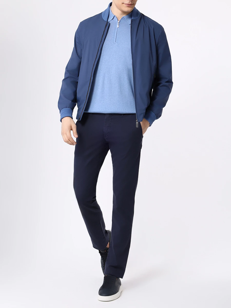Брюки Slim Fit хлопковые JACOB COHEN UP00101S3756Y99 BOBBY Темно- Синий  Фото 2