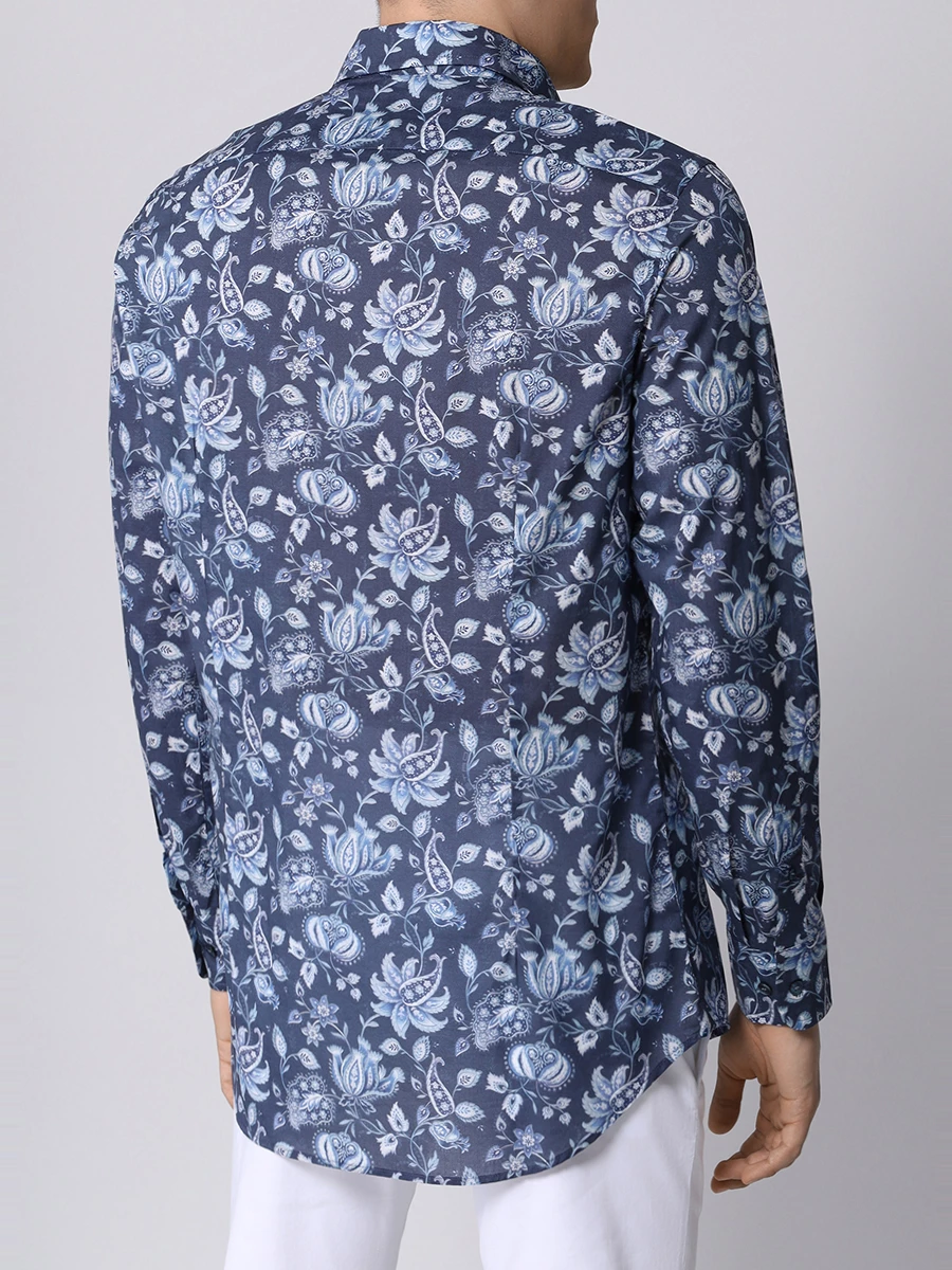 Рубашка Slim Fit хлопковая ETRO MRIB0001 99SA537 X0883 Синий  Фото 3