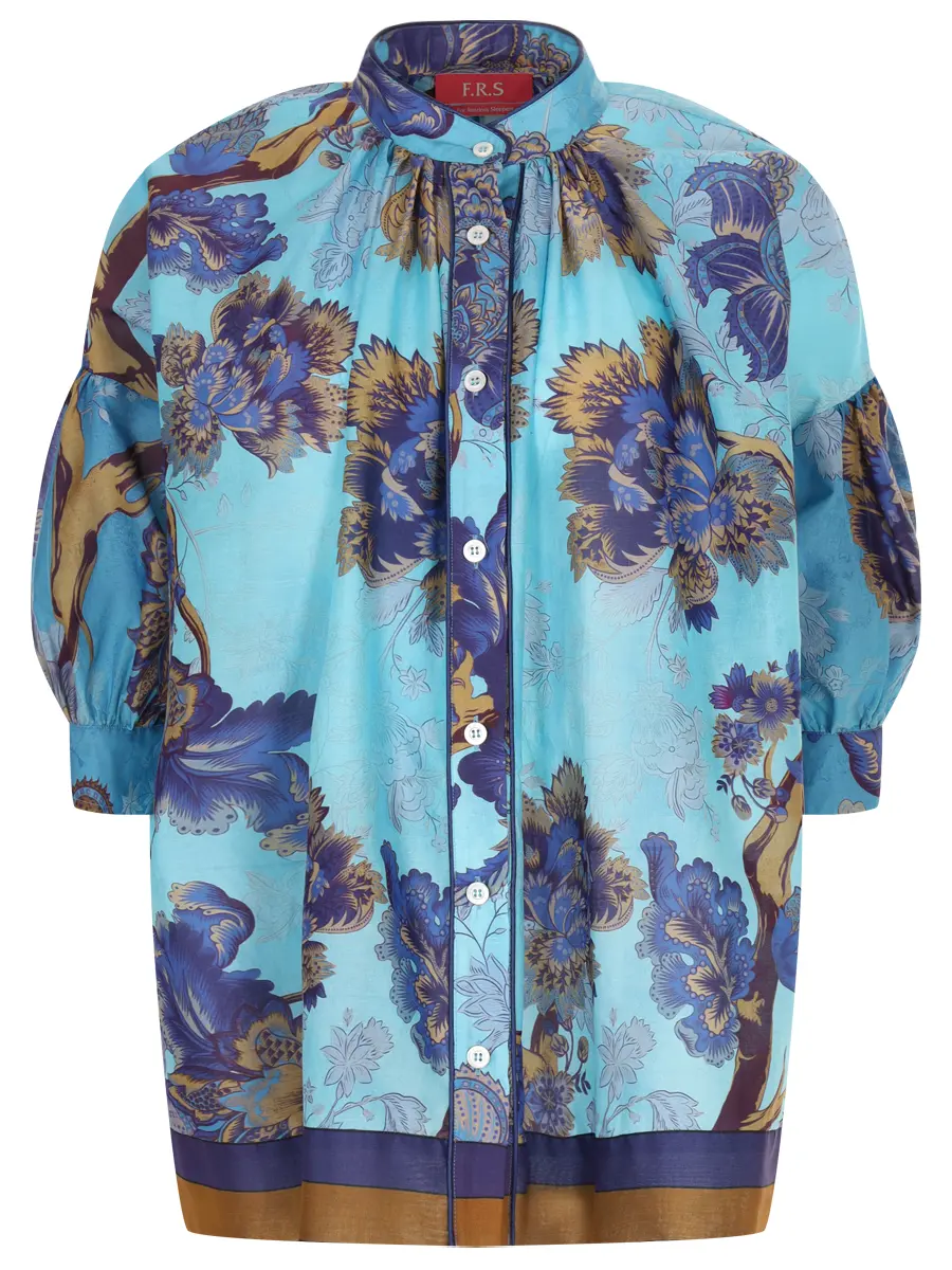 

Блуза хлопковая, Синий, CA001026 TE00769 112