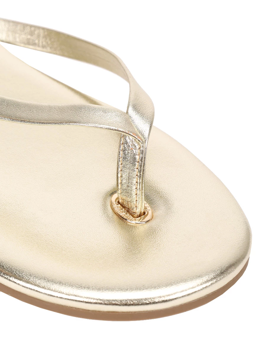 

Шлепанцы кожаные, Золотой, Sandals CR 24
