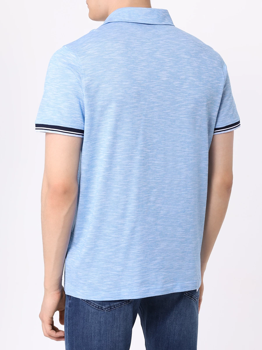 Поло хлопковое BOGNER 58208872/368 SAMU-1 Голубой  Фото 3