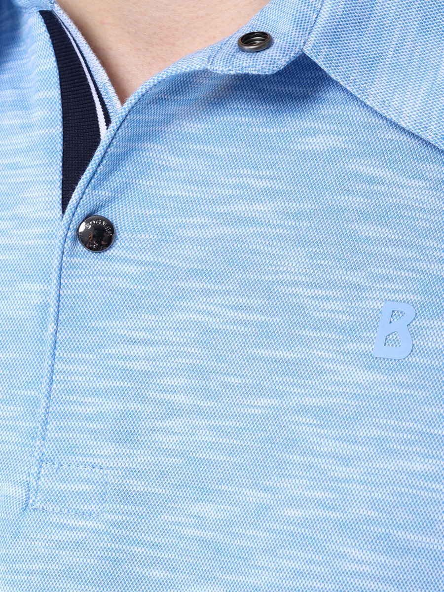 Поло хлопковое BOGNER 58208872/368 SAMU-1 Голубой  Фото 5