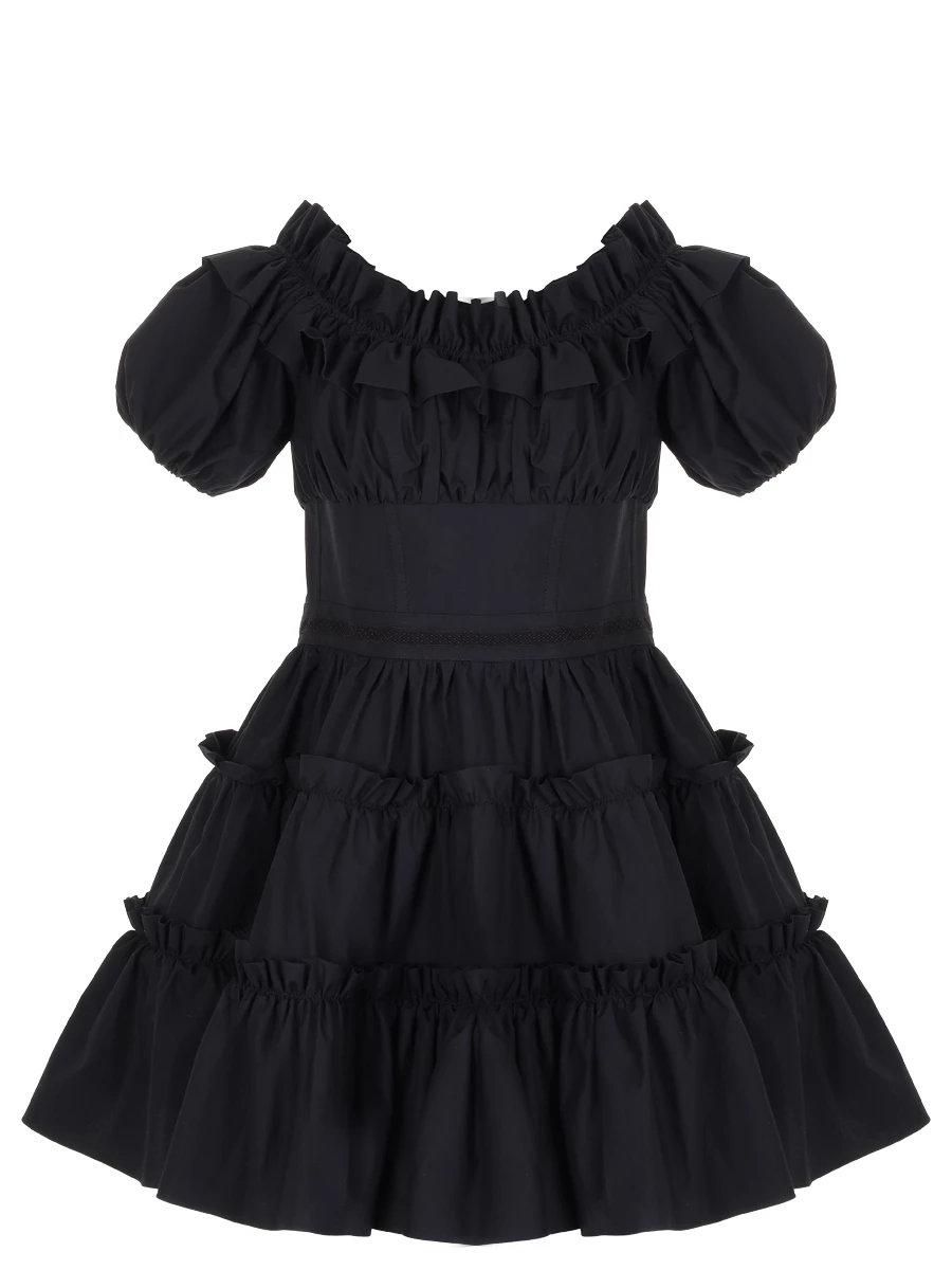Платье хлопковое Coquelicots YVON COQUELICOTS, размер 42, цвет черный