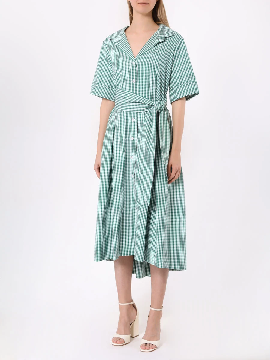 

Платье хлопковое, Белый, A-SS24-3684