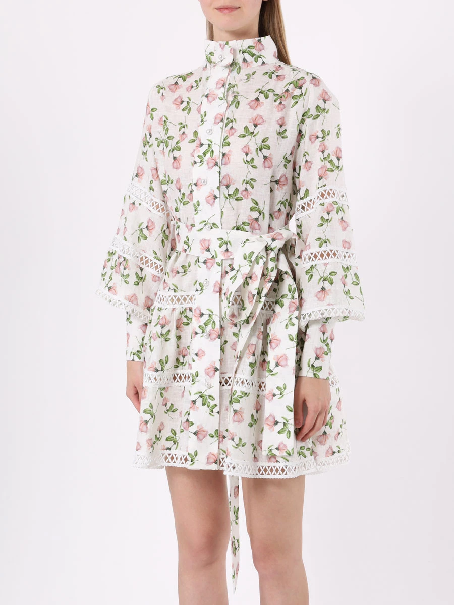 Платье льняное CHRISTINA BERLA SS23/P18 Evelyn Dress Белый  Фото 4