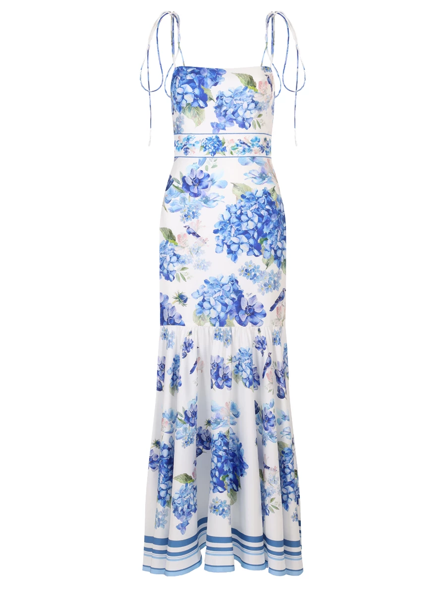 Платье шелковое Jacinte YVON JACINTE, размер 44, цвет цветочный принт