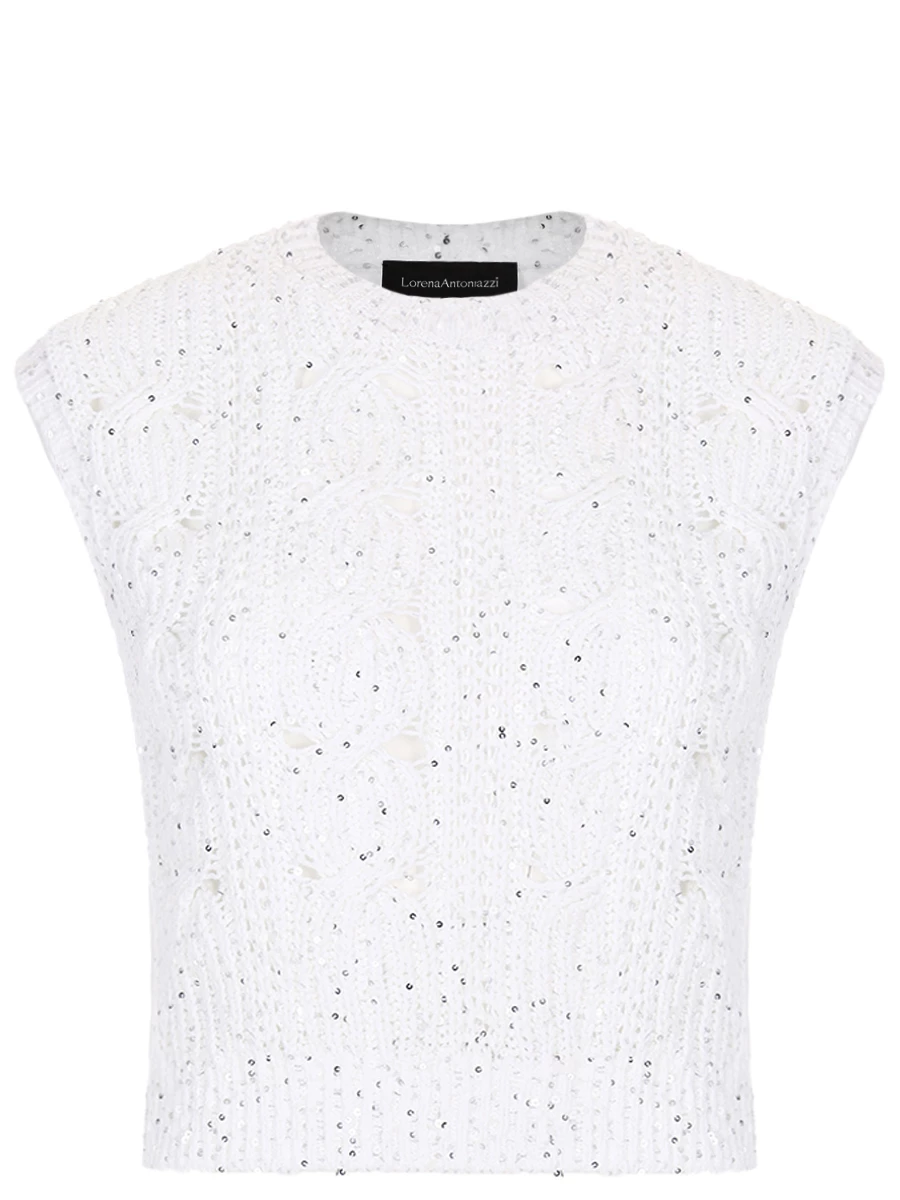 Жилет комбинированный LORENA ANTONIAZZI P24138MJ35A_2905 1280 Белый 