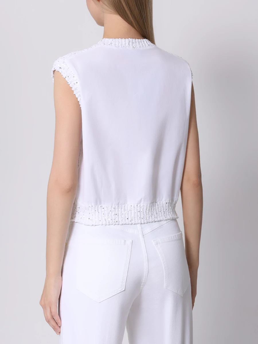 Жилет комбинированный LORENA ANTONIAZZI P24138MJ35A_2905 1280 Белый  Фото 3