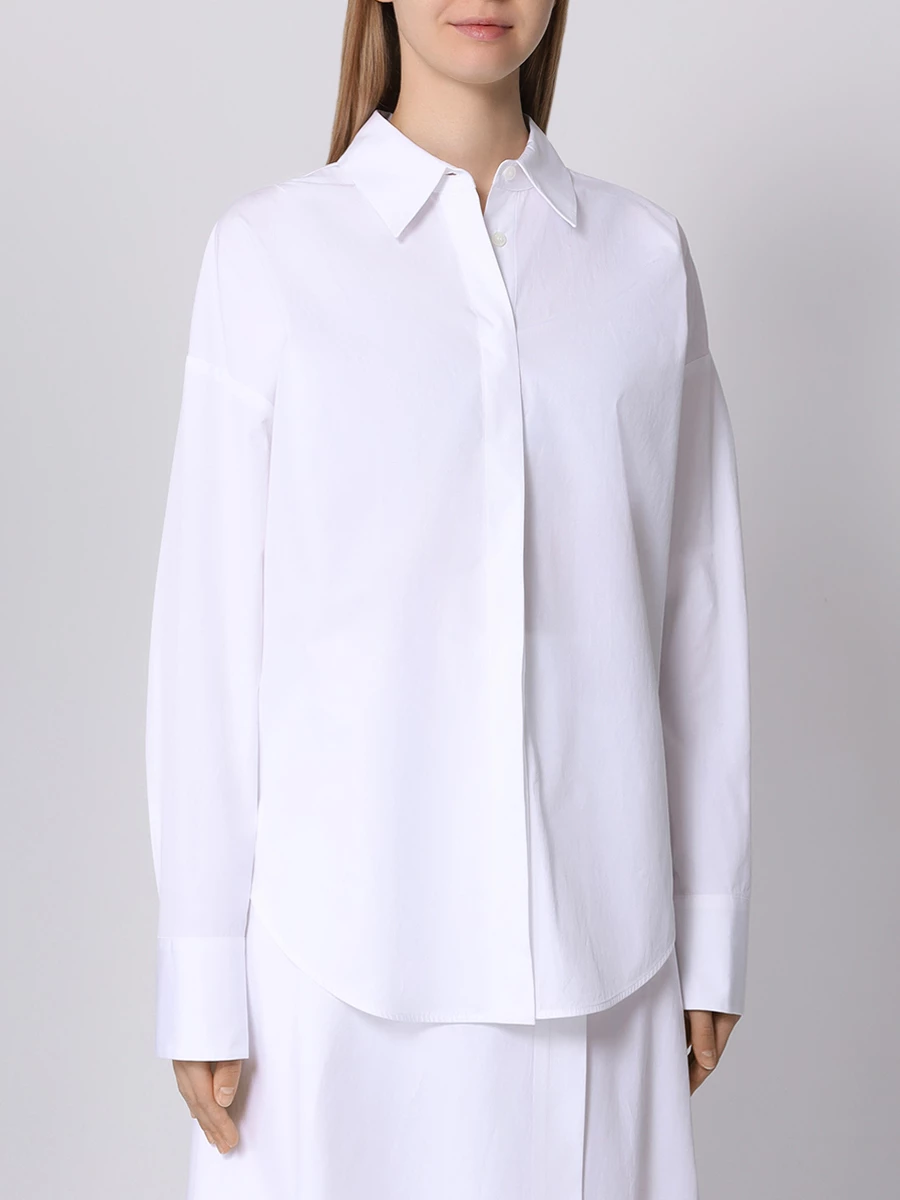 Рубашка хлопковая LORENA ANTONIAZZI CA01AE_3434 100 Белый  Фото 4
