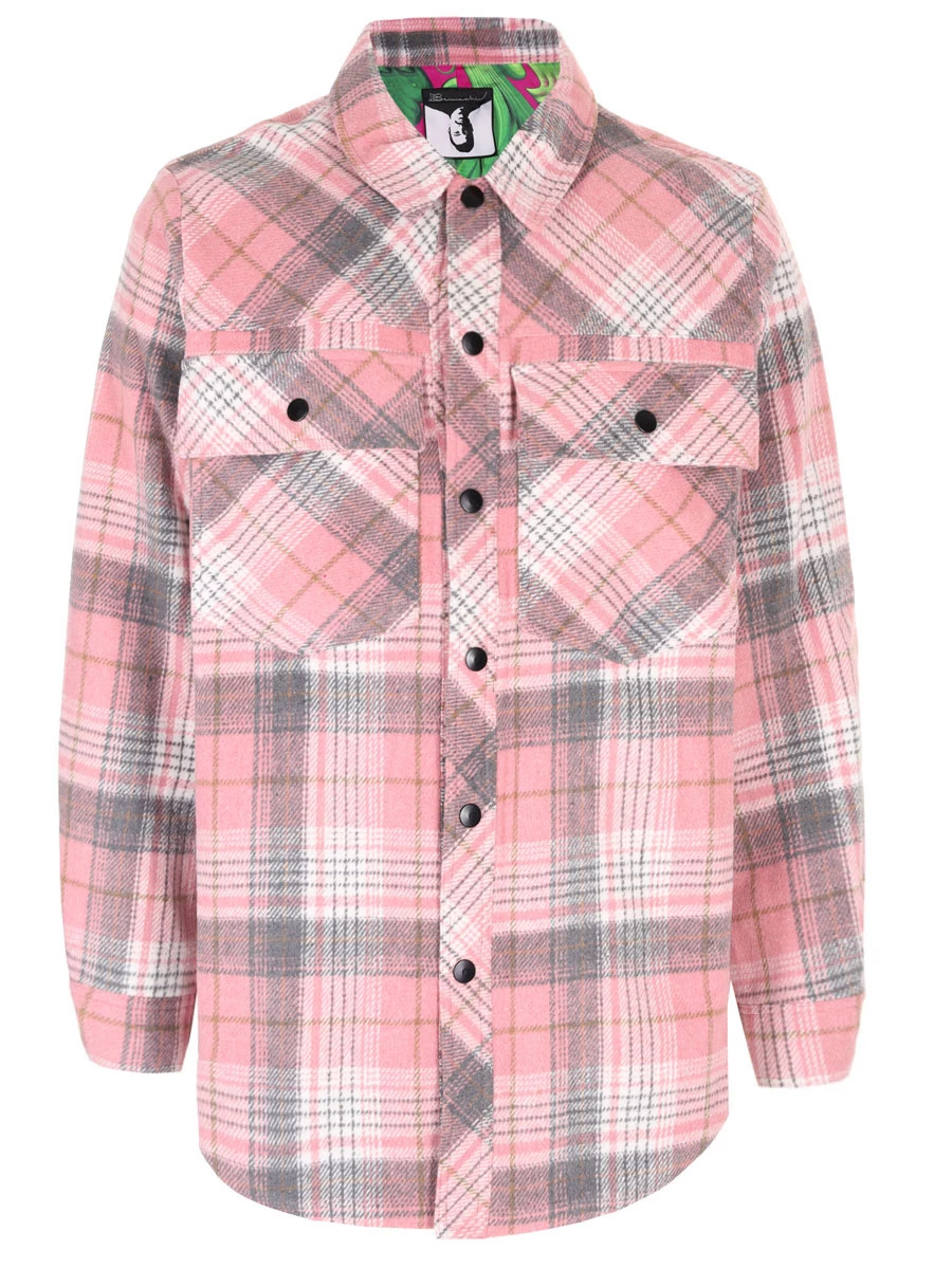Рубашка в клетку DENIS SIMACHEV Рубашка, размер Один размер, цвет розовый