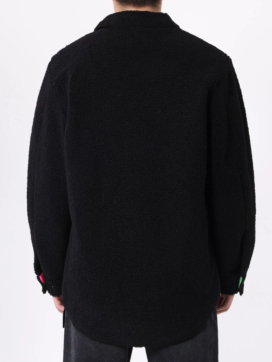 Рубашка из экомеха DENIS SIMACHEV Рубашка искусственный мех, размер Один размер, цвет черный - фото 3