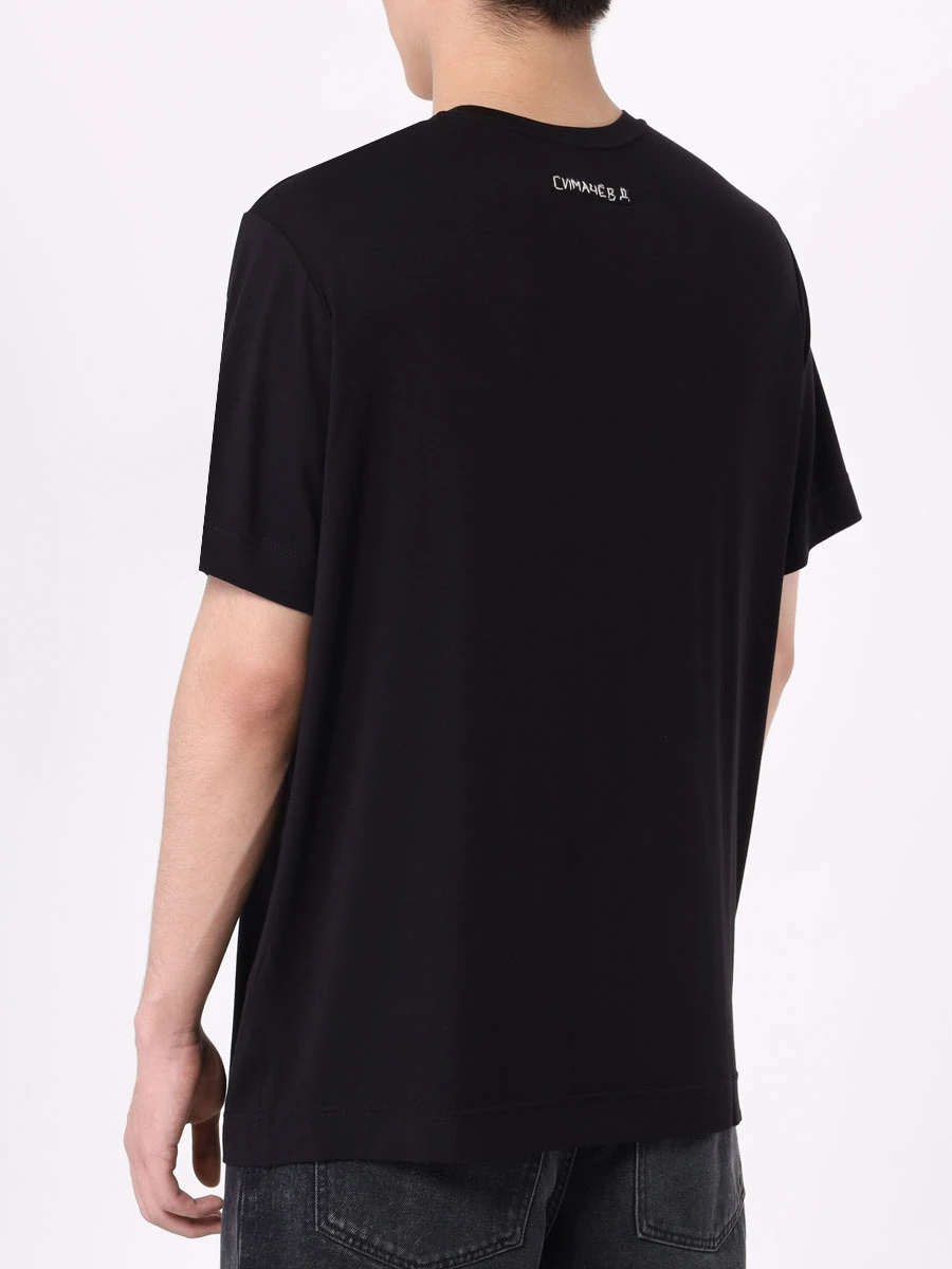 Футболка из вискозы DENIS SIMACHEV Футболка Черный  Фото 3