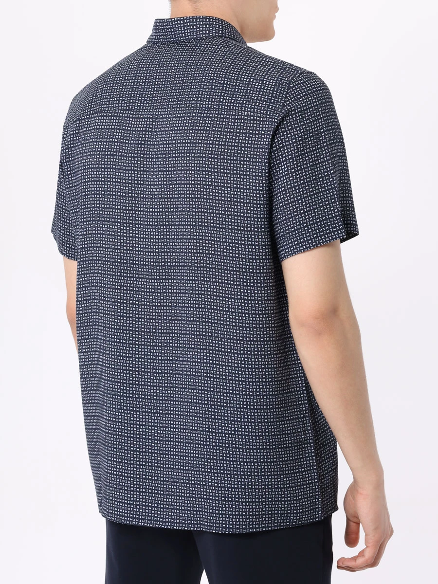 Рубашка Regular Fit из вискозы CANALI GL03139/301/CSM2056 Темно- Синий  Фото 3
