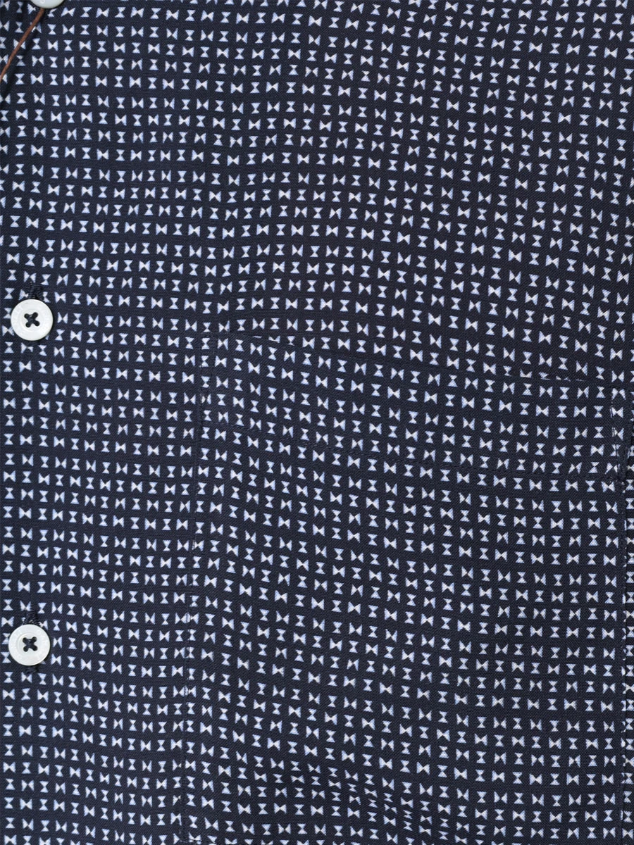 Рубашка Regular Fit из вискозы CANALI GL03139/301/CSM2056 Темно- Синий  Фото 5