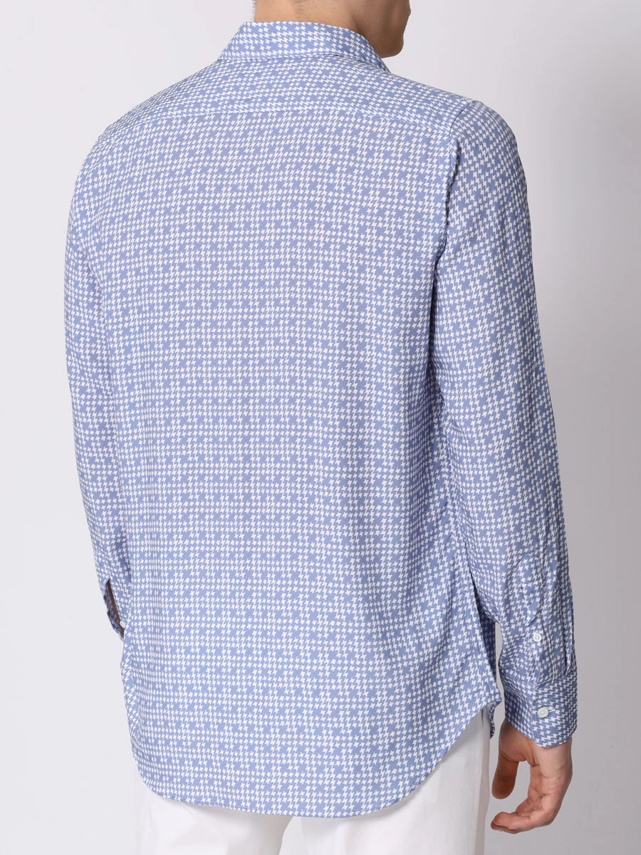 Рубашка Slim Fit из вискозы CANALI GL03094/301/L777 Голубой  Фото 3