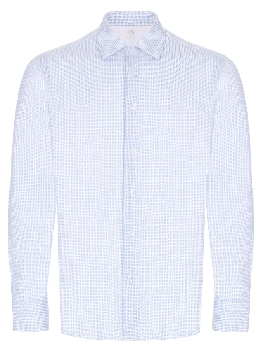 Рубашка Slim Fit хлопковая FRADI CJ651 CN6862 67 Голубой 
