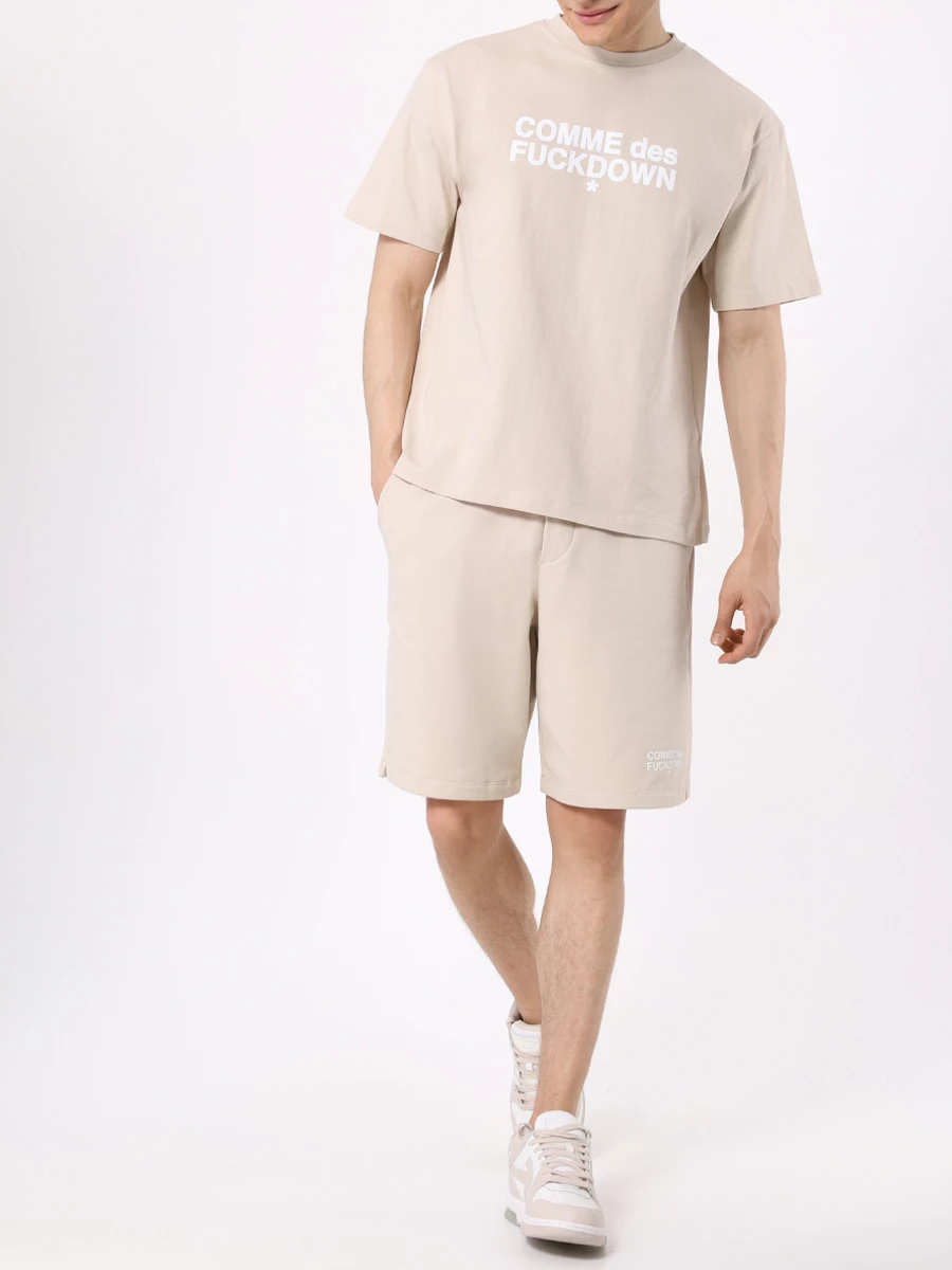 

Футболка хлопковая, Бежевый, CFABM00008 BEIGE SAND