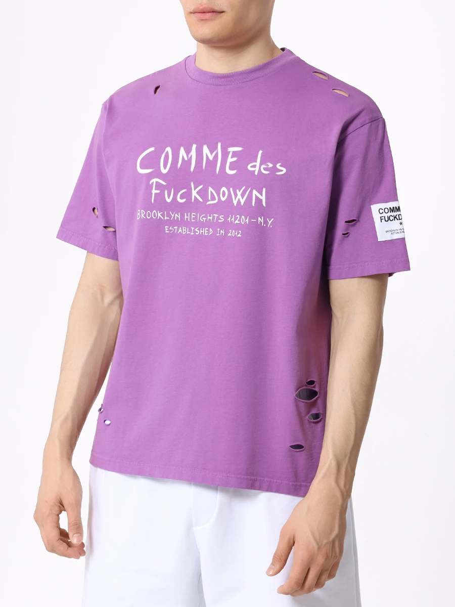 

Футболка хлопковая, Сиреневый, CFABM00087 LAVANDA