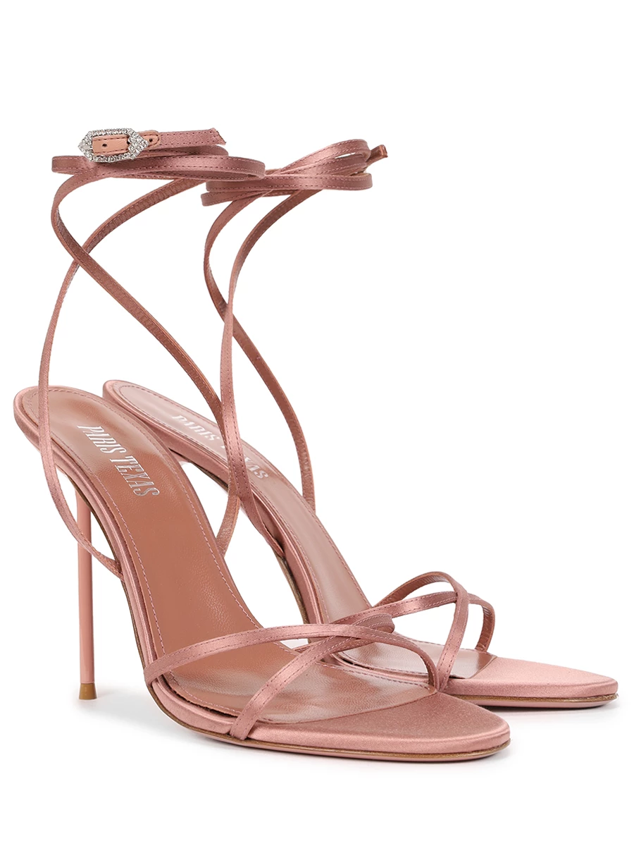 Босоножки комбинированные PARIS TEXAS PX1140/XTSAT-LIZ LACE UP SANDAL Розовый  Фото 2