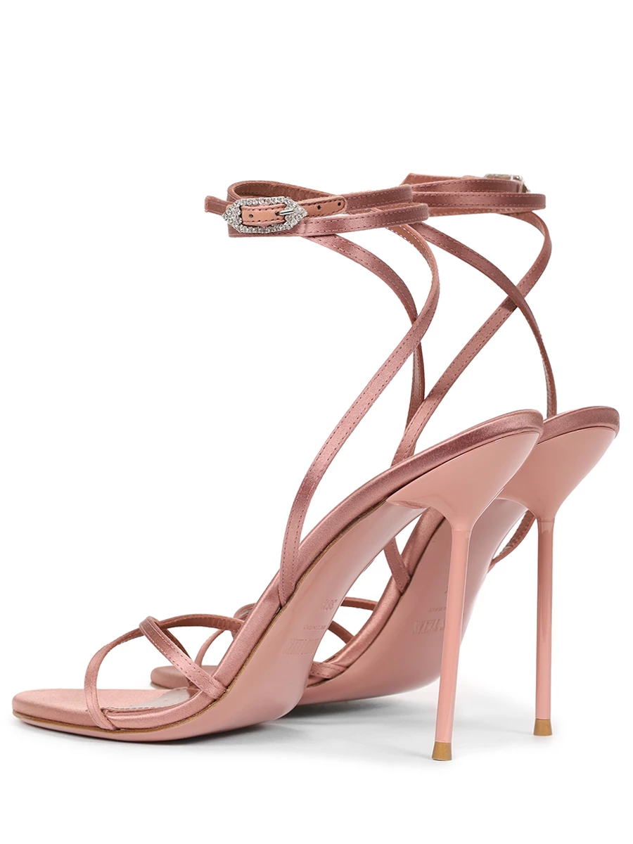 Босоножки комбинированные PARIS TEXAS PX1140/XTSAT-LIZ LACE UP SANDAL Розовый  Фото 4