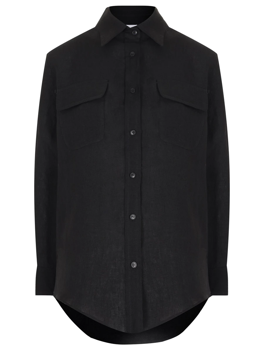 Рубашка льняная FORTE DEI MARMI COUTURE 24SF1106-N, размер 46, цвет черный