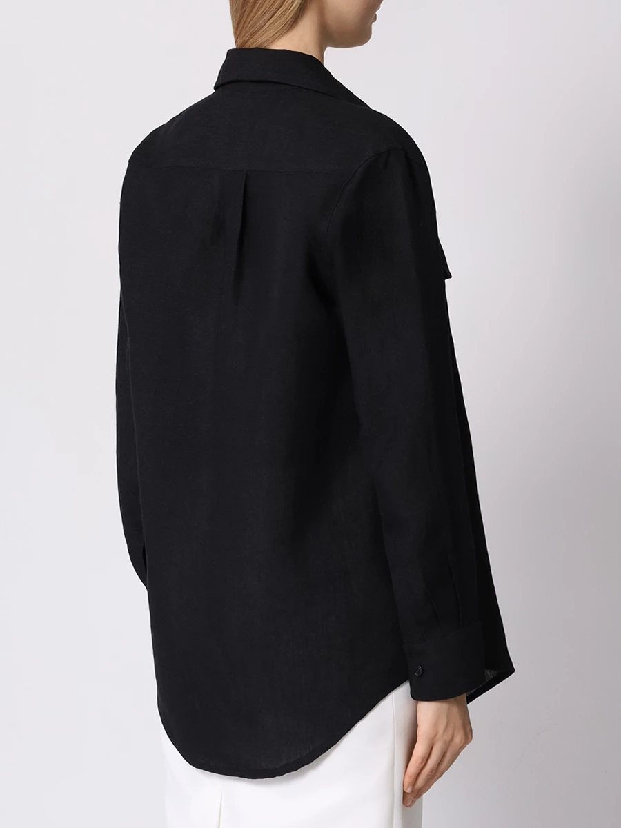 Рубашка льняная FORTE DEI MARMI COUTURE 24SF1106-N, размер 46, цвет черный - фото 3