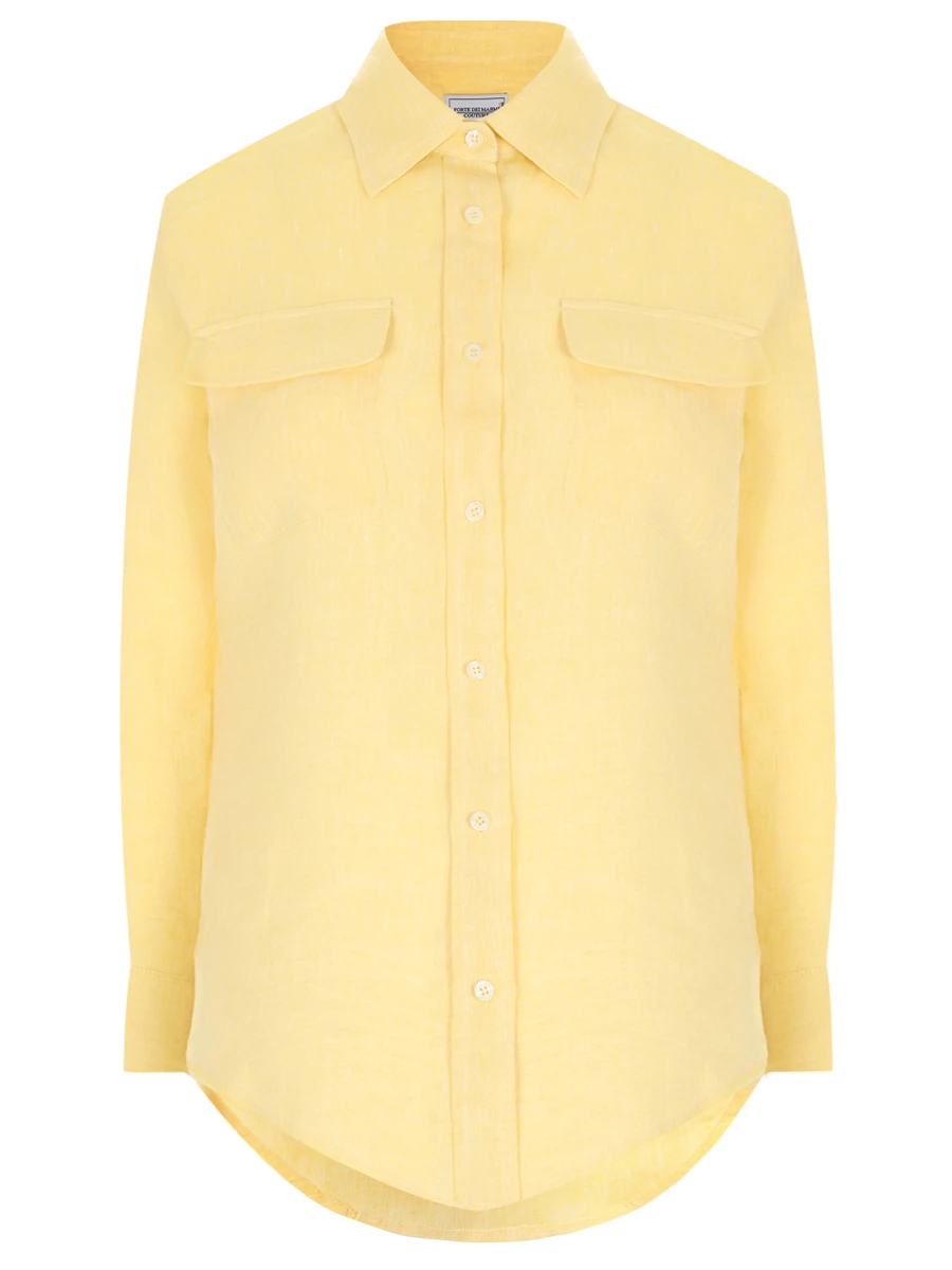 Рубашка льняная FORTE DEI MARMI COUTURE 24SF1106-N/330, размер 42, цвет желтый