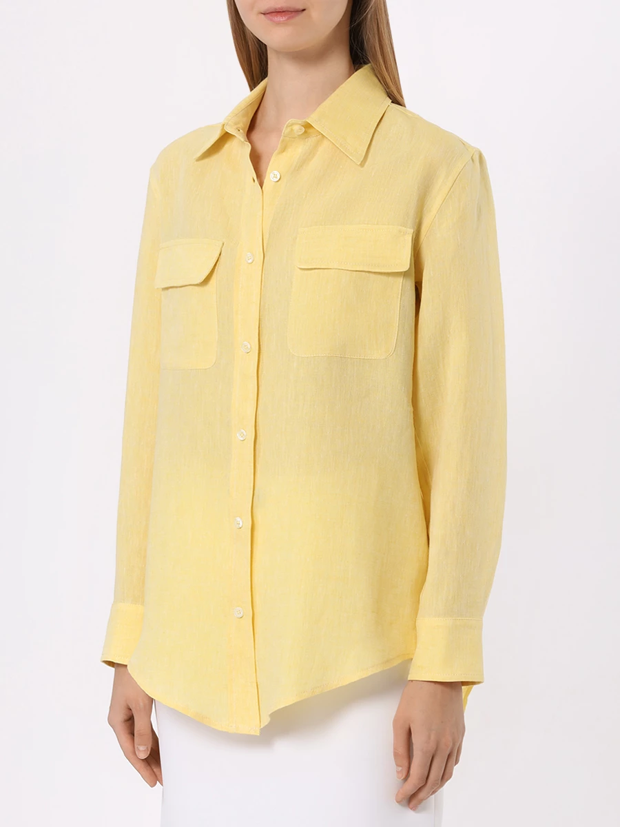 Рубашка льняная FORTE DEI MARMI COUTURE 24SF1106-N/330, размер 42, цвет желтый 24SF1106-N/330 - фото 4