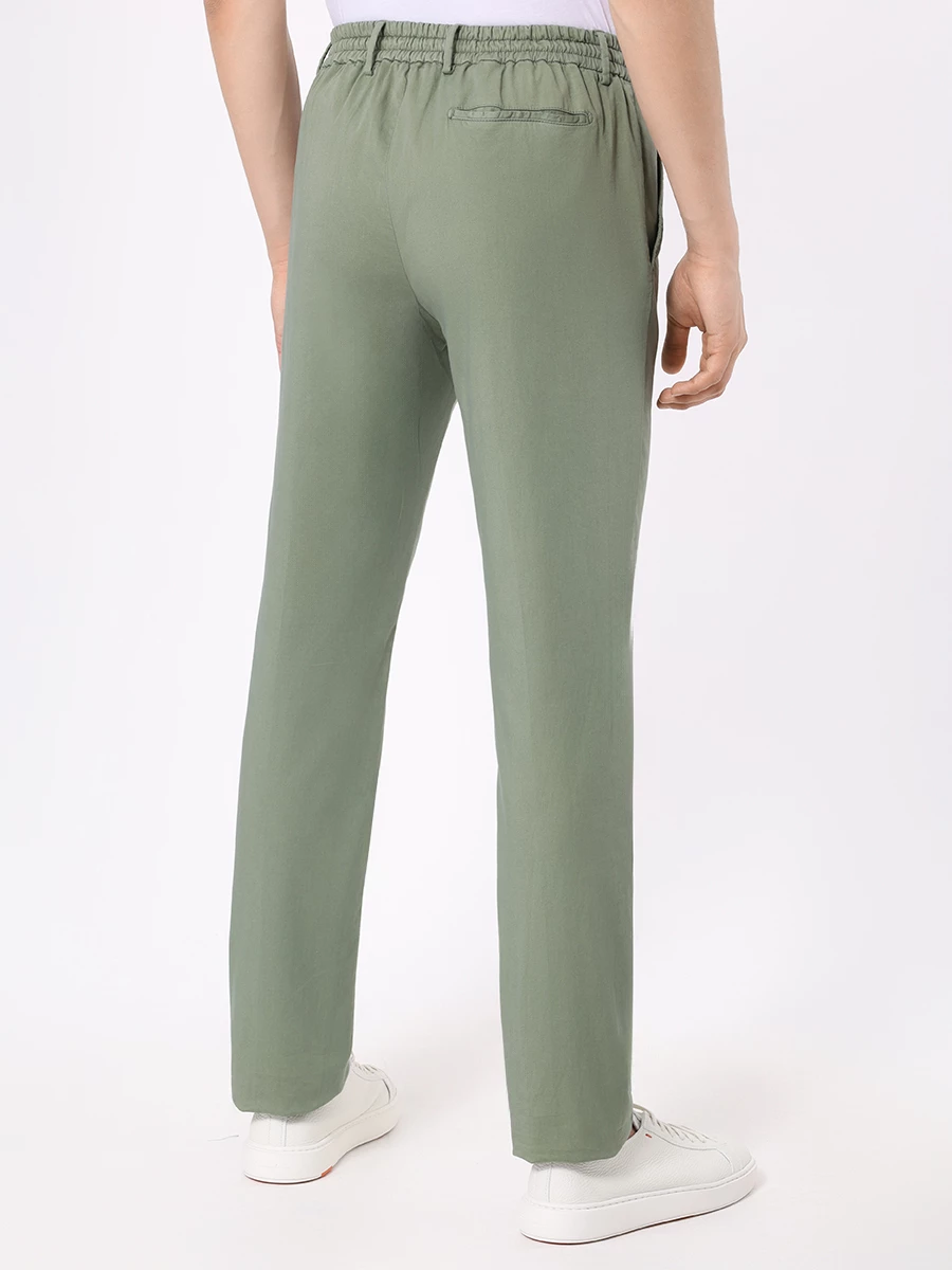Брюки хлопковые BERWICH TF0599X/VERDE296/SPIAGGIA Зеленый  Фото 3
