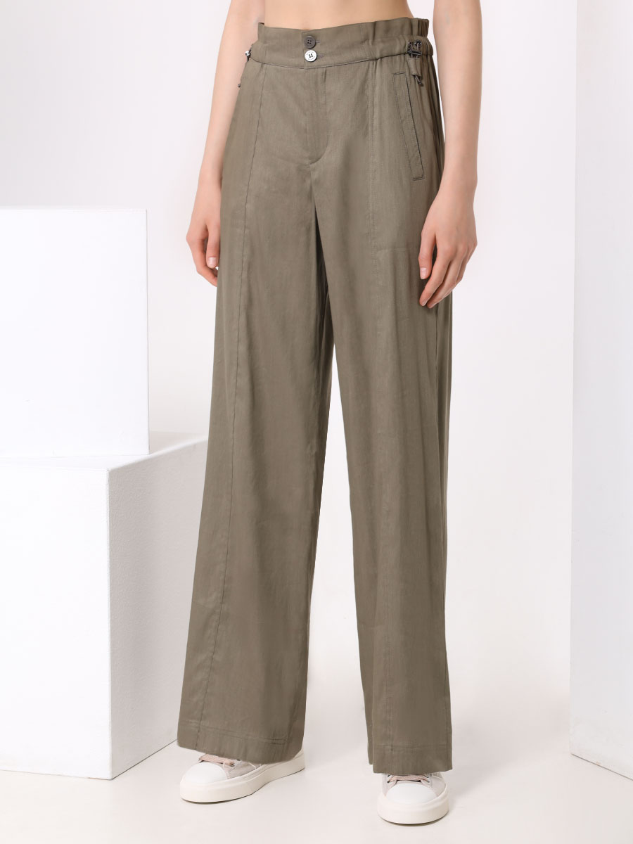 Брюки льняные Rebel BOGNER 16617884/811 REBEL Зеленый  Фото 4