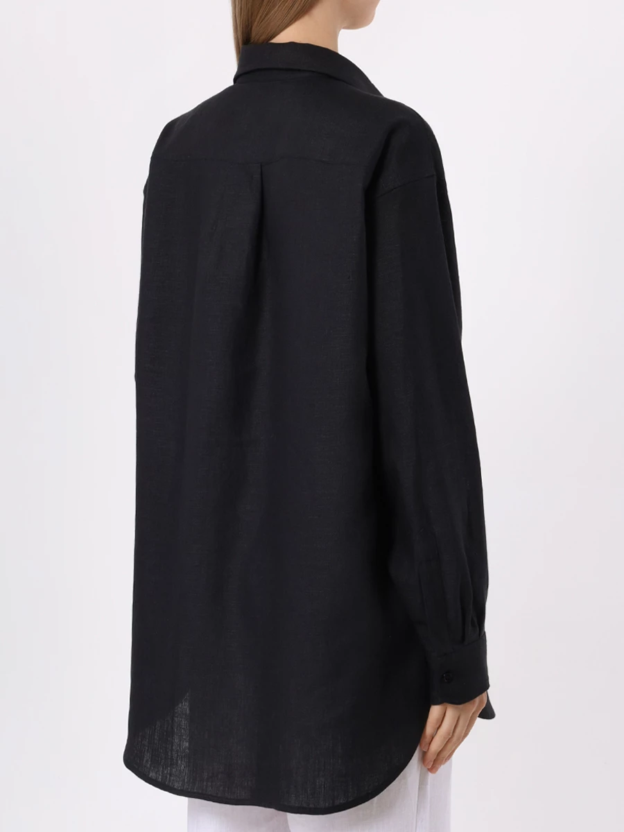 Рубашка льняная SASHAVERSE BL006/Linen/9101.900/SS24 Черный  Фото 3