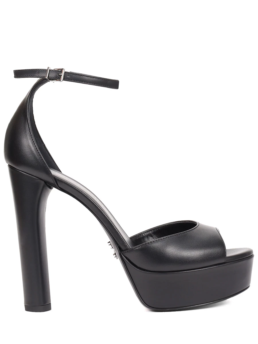 

Босоножки кожаные, Черный, VESPER4-CACHEMIRE-NERO