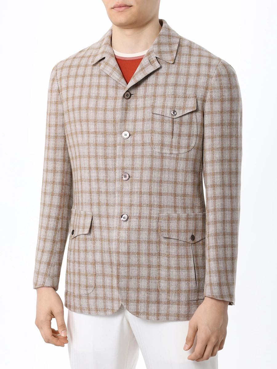 Пиджак шерстяной STILE LATINO GUTRIPOLI GM124X13 N12 Бежевый  Фото 4
