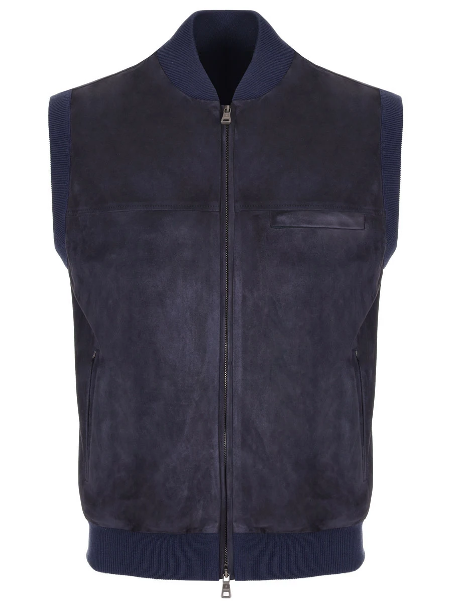 Жилет замшевый FIORONI CASHMERE MTP28667E1 0006 Синий 