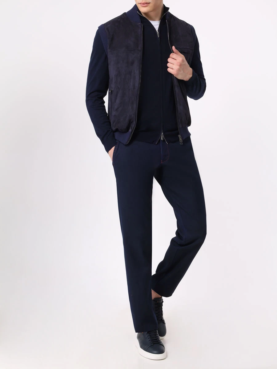 Жилет замшевый FIORONI CASHMERE MTP28667E1 0006 Синий  Фото 2