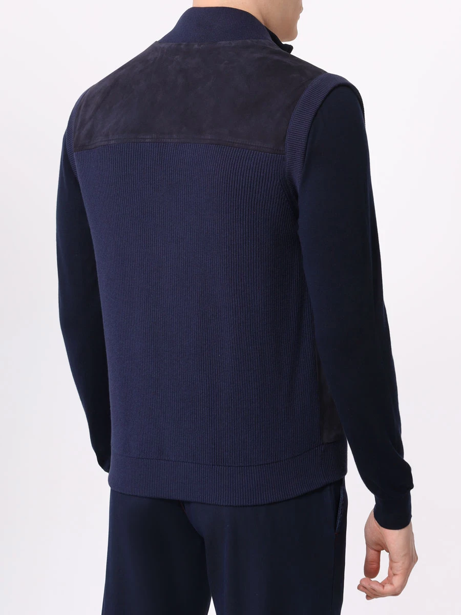 Жилет замшевый FIORONI CASHMERE MTP28667E1 0006 Синий  Фото 3