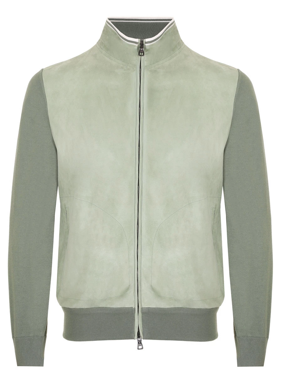 Кардиган на молнии FIORONI CASHMERE MTP24644E1 0014 Зеленый 