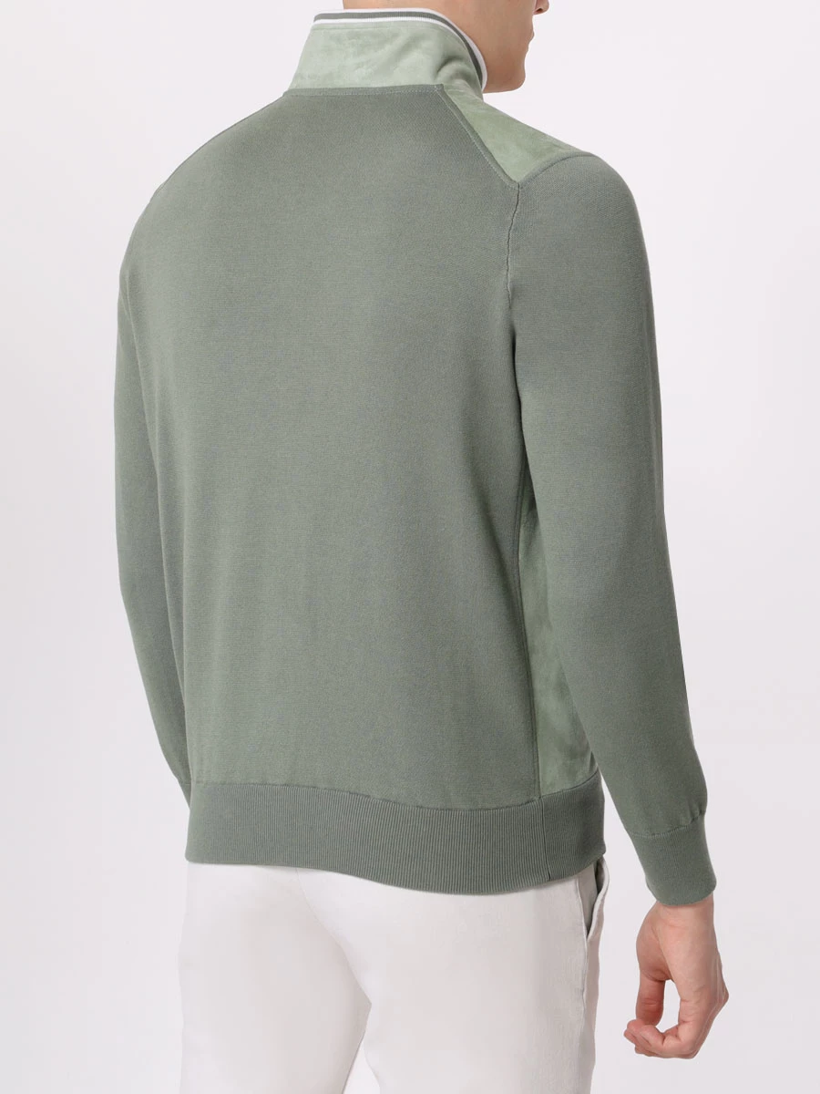 Кардиган на молнии FIORONI CASHMERE MTP24644E1 0014 Зеленый  Фото 3