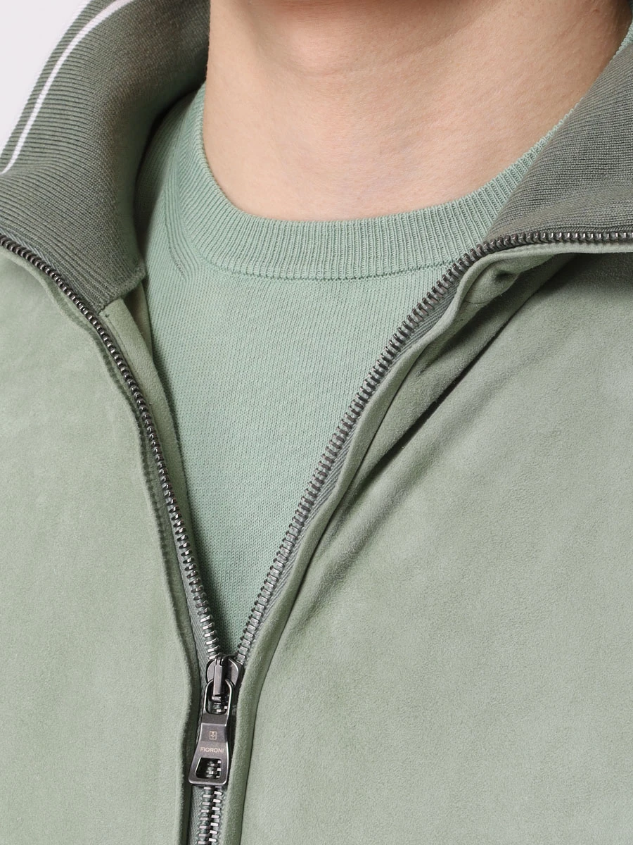 Кардиган на молнии FIORONI CASHMERE MTP24644E1 0014 Зеленый  Фото 5