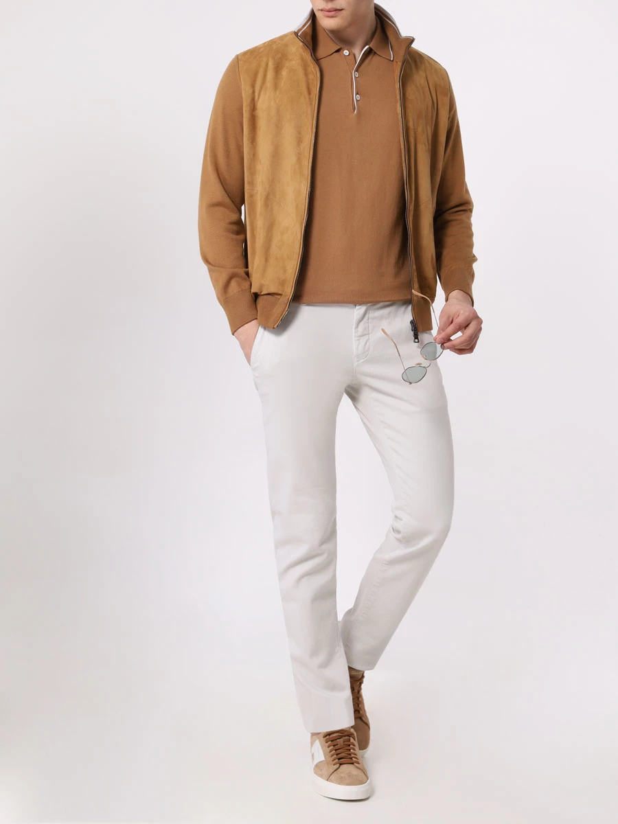 Кардиган на молнии FIORONI CASHMERE MTP24644E1 0017 Коричневый  Фото 2