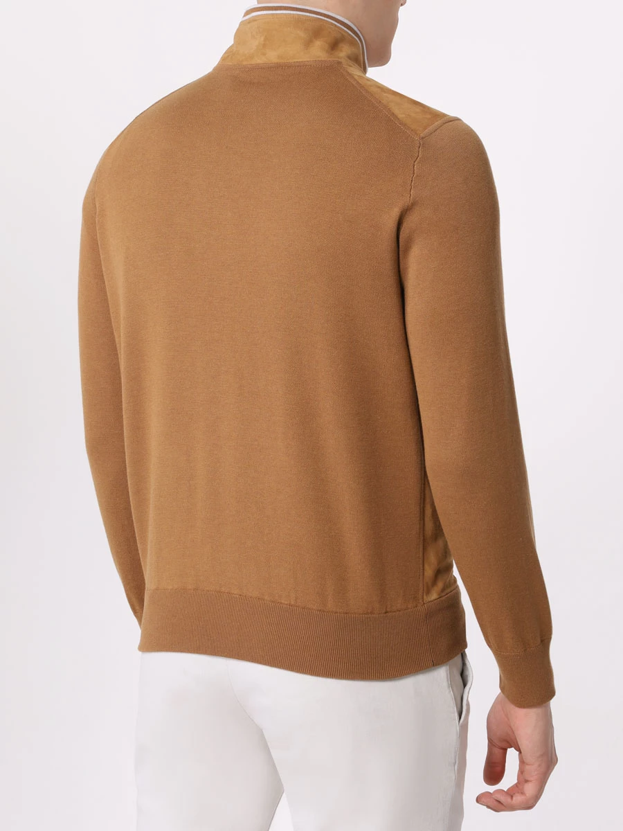 Кардиган на молнии FIORONI CASHMERE MTP24644E1 0017 Коричневый  Фото 3